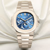 Patek Philippe Nautilus 5740 1G-001 Perpetual Calendar 18K White Gold Second Hand Watch Collectors 1