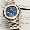 Patek Philippe Nautilus 5740 1G-001 Perpetual Calendar 18K White Gold Second Hand Watch Collectors 11