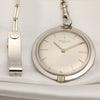 Patek Philippe Pocket Watch 18K White Gold Second Hand Watch Collectors 1