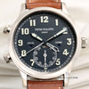 Patek Philippe Travel Time Pilot 18K White Gold Second Hand Watch Collectors 2