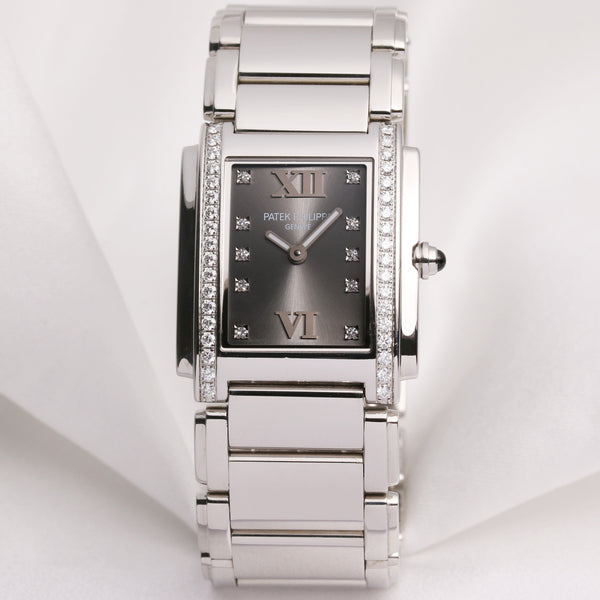 Patek Philippe Twenty-4 4910 10A-010 Diamond Stainless Steel Second Hand Watch Collectors 1
