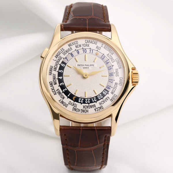 Patek Philippe World Time 5110J 18k Yellow Gold Second Hand Watch Collectors 1