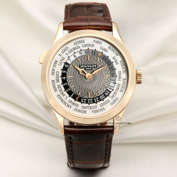 Patek Philippe World Time 5230R-001 18K Rose Gold Second Hand Watch Collectors 1
