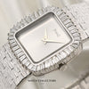 Piaget 18K White Gold Diamond Baguette Cut Bezel Second Hand Watch Collectors 4