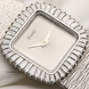 Piaget 18K White Gold Diamond Baguette Cut Bezel Second Hand Watch Collectors 5