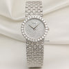 Piaget 18K White Gold Diamond Bezel Pave Second Hand Watch Collectors 1