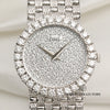 Piaget 18K White Gold Diamond Bezel Pave Second Hand Watch Collectors 2