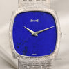 Piaget 18K White Gold Lapis Lazuli Second Hand Watch Collectors 2