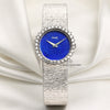 Piaget 18K White Gold Lapiz Lazuli Dial Diamond Bezel Second Hand Watch Collectors 1
