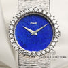 Piaget 18K White Gold Lapiz Lazuli Dial Diamond Bezel Second Hand Watch Collectors 2
