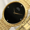 Piaget 18K Yellow Gold Diamond Onyx Dial Second Hand Watch Collectors 4