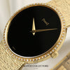 Piaget 18K Yellow Gold Onyx Dial Diamond Bezel Second Hand Watch Collectors 4