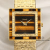 Piaget 18K Yellow Gold Tiger Eye Stone Dial Second Hand Watch Collectors 2