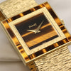 Piaget 18K Yellow Gold Tiger Eye Stone Dial Second Hand Watch Collectors 5