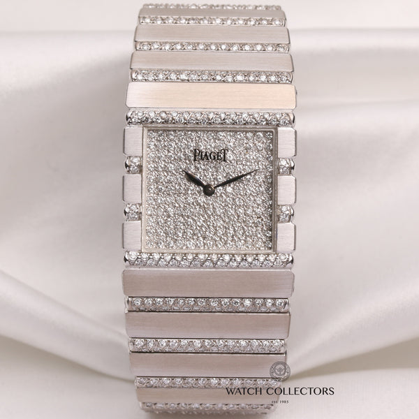 Piaget Pave Diamond 18K White Gold Second Hand Watch Collectors 1