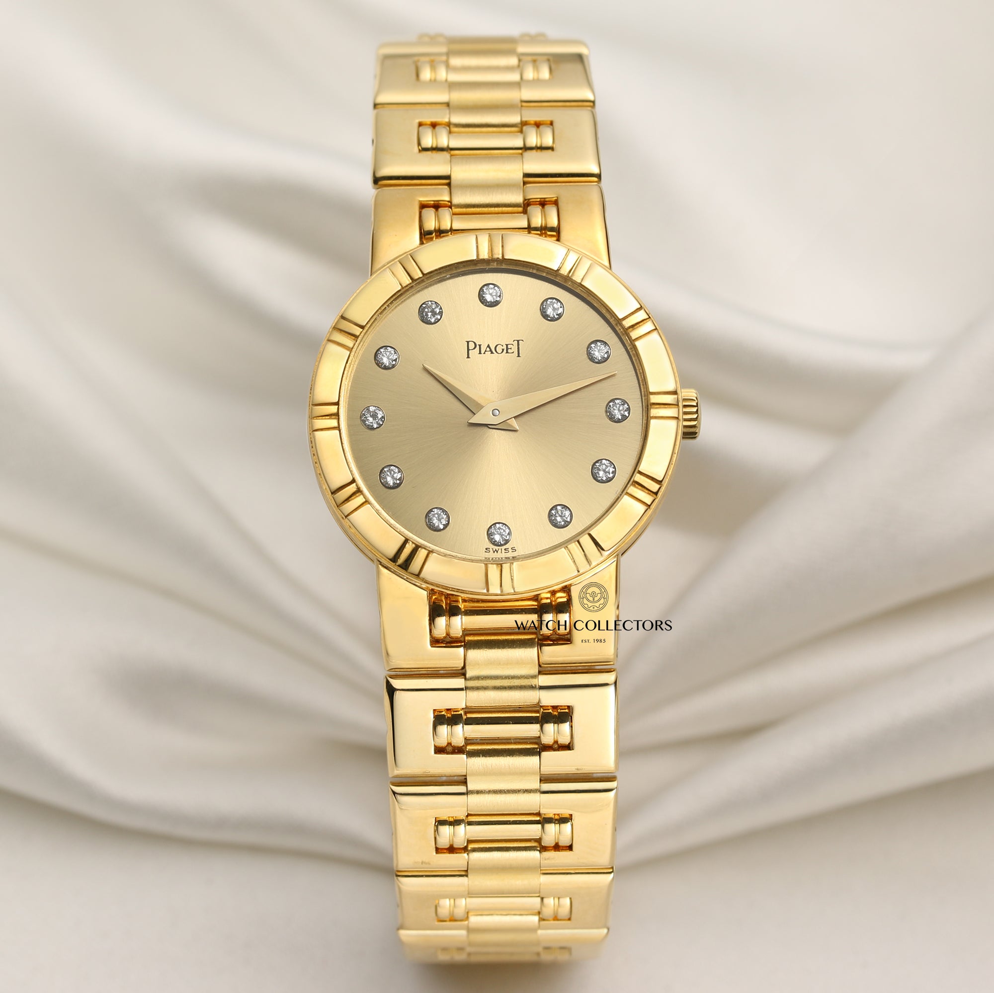 Piaget Dancer Diamond Dial 18k Yellow Gold Watch Collectors