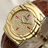 Piaget Tanagra 18K Yellow Gold Pave Diamond Ruby Second hand Watch Collectors 4