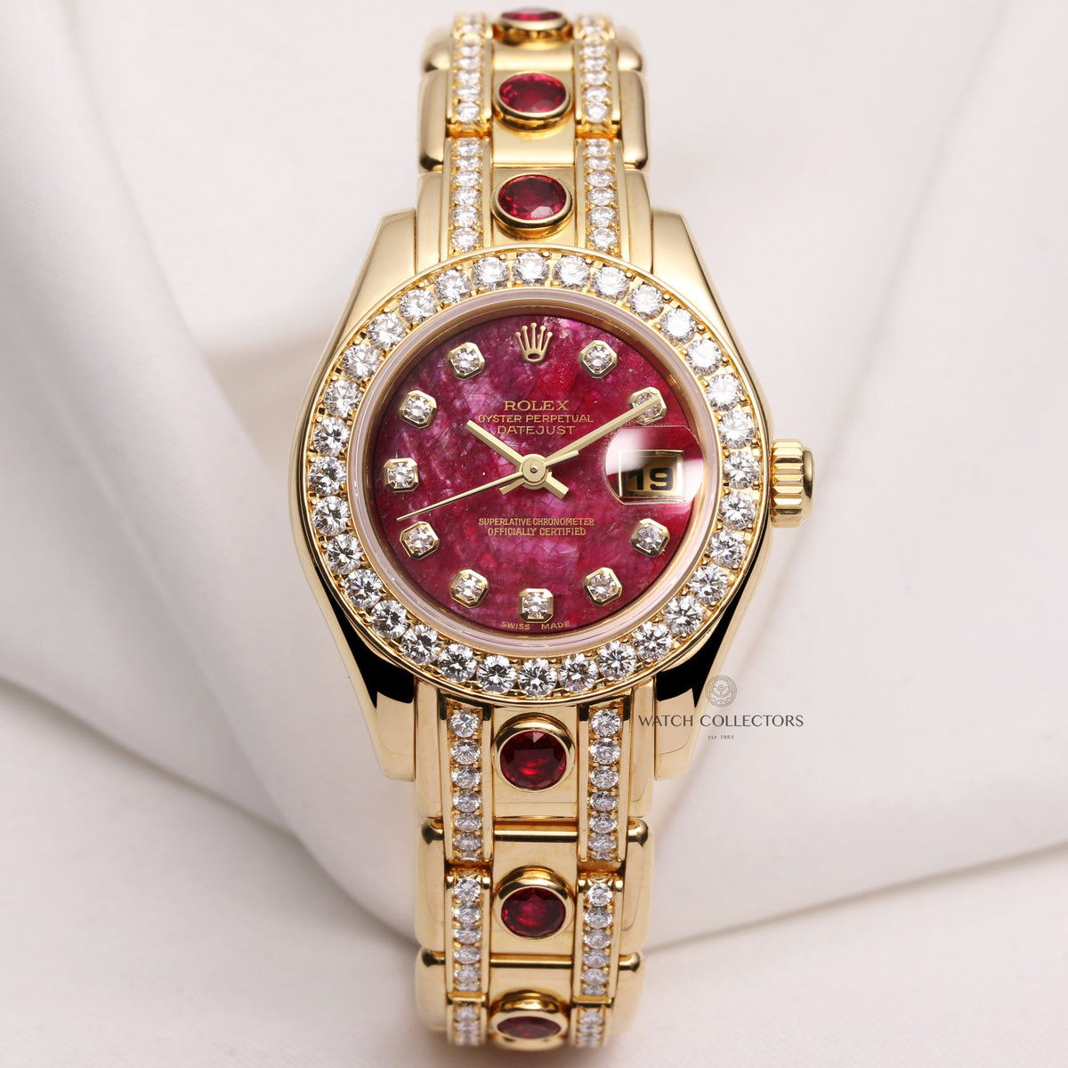 Rolex Pink Ruby 18k Ladies Watch! RARE!!!! Rolex Day-Date 18068  main image 4