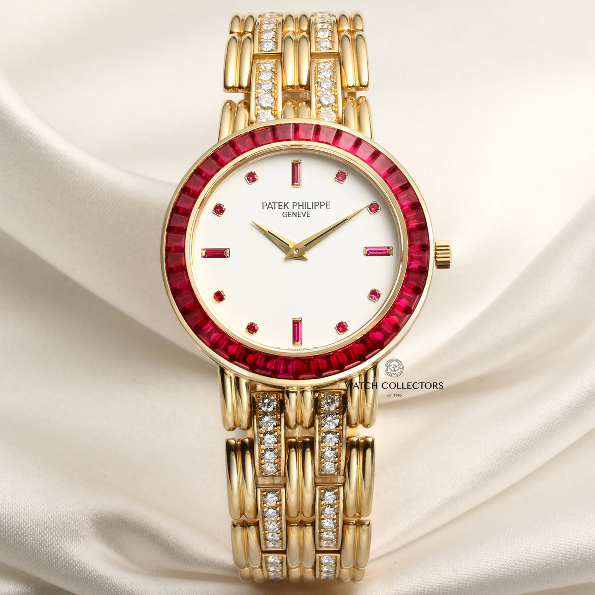 Patek Philippe Ruby & Diamond 5018-012 18k Yellow Gold