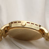 Rare Patek Philippe Calatrava 5018 012 18K Yellow Gold Ruby Bezel & Dial Diamond Bracelet Second Hand Watch Collectors 8