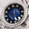 Rare-Rolex-Lady-DateJust-69126-Platinum-Blue-Degrading-Diamond-Dial-Princess-Cut-Bezel-Second-Hand-Watch-Collectors-4