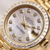 Rare-Rolex-Lady-DateJust-69128-18K-Yellow-Gold-MOP-Diamond-Dial-Princess-Cut-Bezel-Second-Hand-Watch-Collectors-4