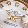 Rare-Rolex-Lady-DateJust-69128-18K-Yellow-Gold-MOP-Diamond-Dial-Princess-Cut-Bezel-Second-Hand-Watch-Collectors-5