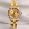 Rare-Rolex-Lady-DateJust-69158-18K-Yellow-Gold-Diamond-String-Ruby-Dial-Diamond-Bezel-Shoulders-Second-Hand-Watch-Collectors-1