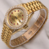 Rare-Rolex-Lady-DateJust-69158-18K-Yellow-Gold-Diamond-String-Ruby-Dial-Diamond-Bezel-Shoulders-Second-Hand-Watch-Collectors-3