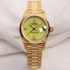 Rare-Rolex-Lady-DateJust-69178-18K-Yellow-Gold-Diamond-Green-Coral-Stone-Dial-Second-Hand-Watch-Collectors-1