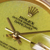 Rare-Rolex-Lady-DateJust-69178-18K-Yellow-Gold-Diamond-Green-Coral-Stone-Dial-Second-Hand-Watch-Collectors-5