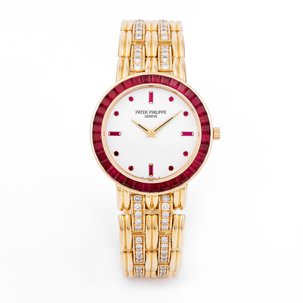 Rare Patek Philippe | REF. 5018/012 | Rubies & Diamonds | 18k Yellow Gold