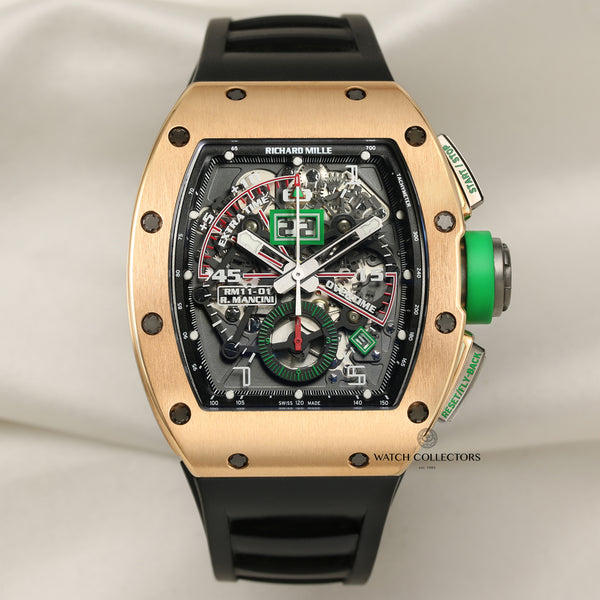Richard Mille Rm11-01 R.Mancini 18K Rose Gold Second Hand Watch Collectors 1