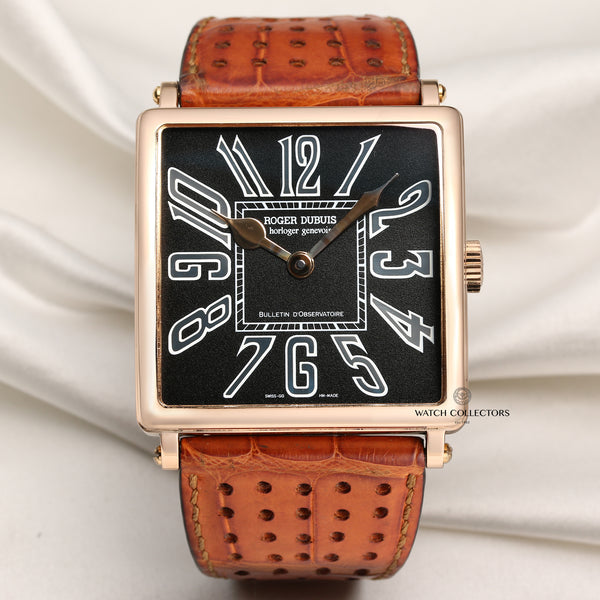 Roger Dubuis Too Much 18K Rose Gold Stone Dial Second Hand Watch Collectors 1