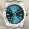 Rolex 116400GV Milgauss Stainless Steel Blue Dial Second Hand Watch Collectors 2