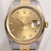Rolex 16233 Steel & Gold Diamond X18 Second Hand Watch Collectors 2