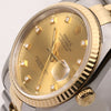 Rolex 16233 Steel & Gold Diamond X18 Second Hand Watch Collectors 4