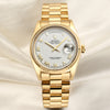Rolex 18038 Day-Date 18K Yellow Gold White Roman Dial Second Hand Watch Collectors 1