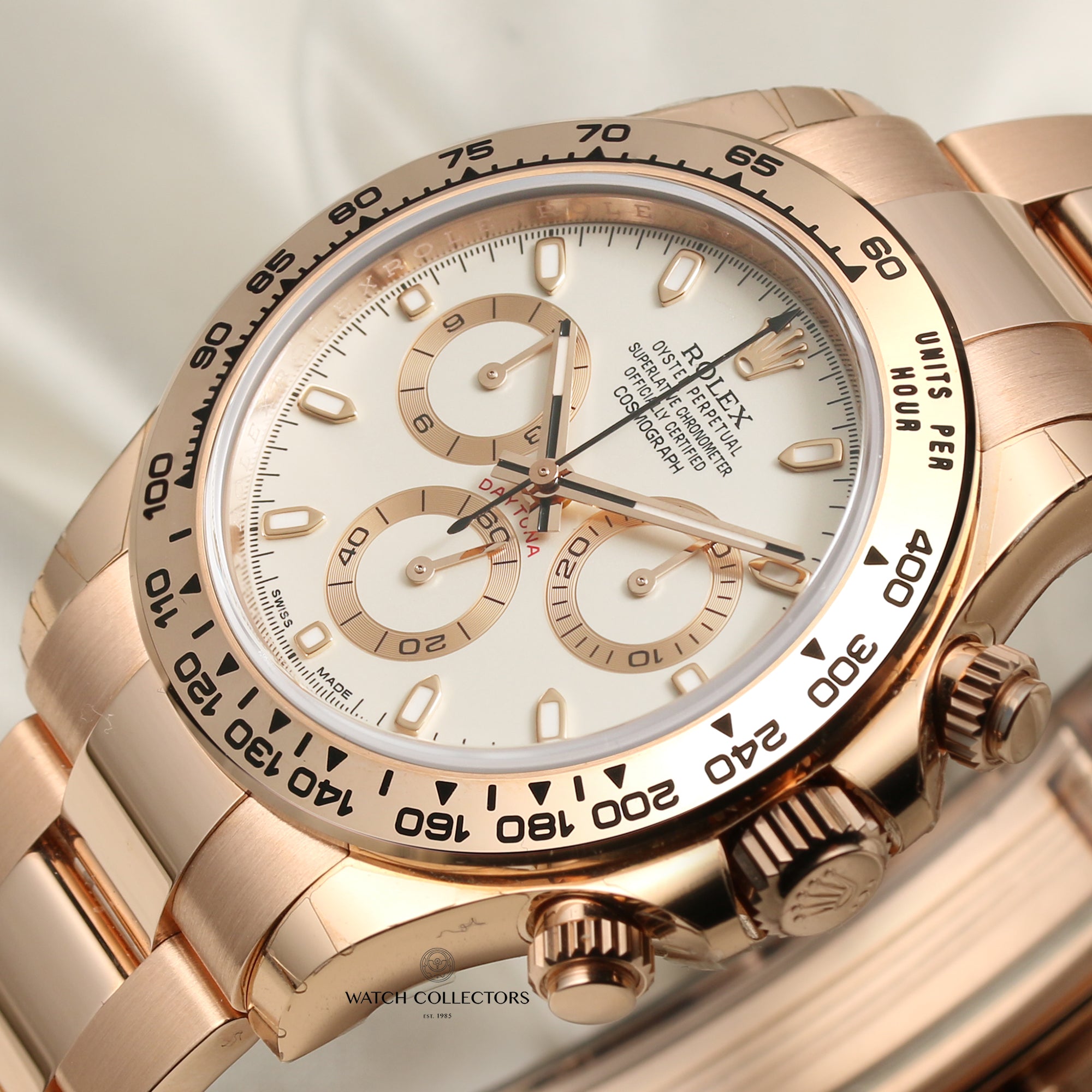 Rolex 18K Rose Gold Daytona Second Hand Watch Collectors 4