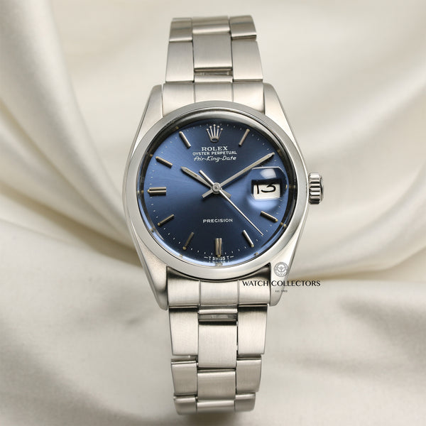 Rolex Air King Date Stainless Steel Second Hand Watch Collectors 1
