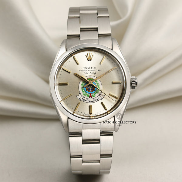 Rolex Air-King Emirates Stainless Steel Second Hand Watch Collectors 1