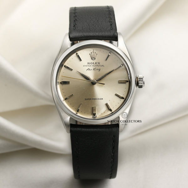 Rolex Air King Vintage Stainless Steel Second Hand Watch Collectors 1