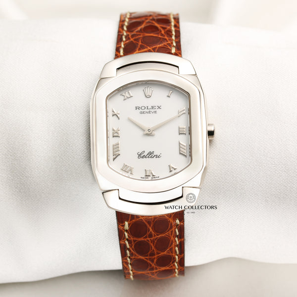 Rolex Cellini 18K White Gold Second Hand Watch Collectors 1