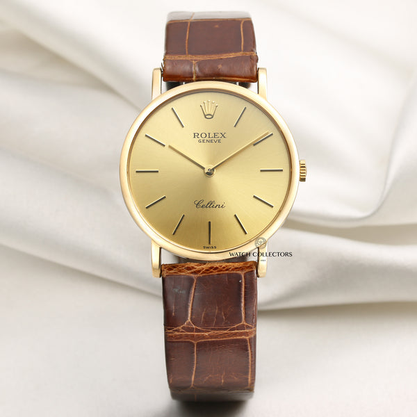 Rolex Cellini 18K Yellow Gold Second Hand Watch Collectors 1