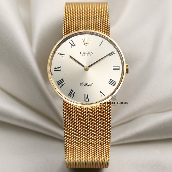 Rolex Cellini 18K Yellow Gold Second Hand Watch Collectors 1