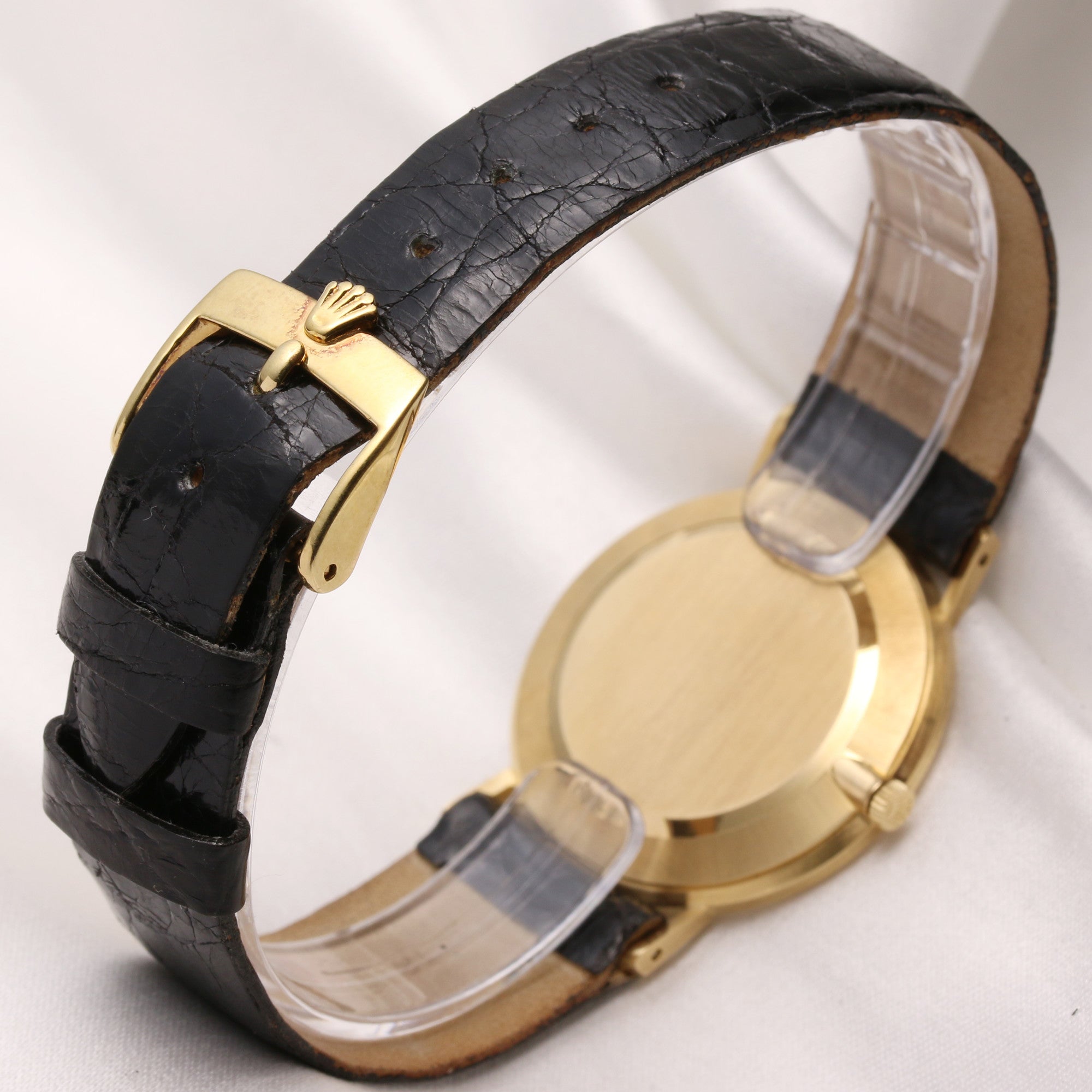 Rolex Cellini 18K Yellow Gold White Dial Second Hand Watch Collectors 5
