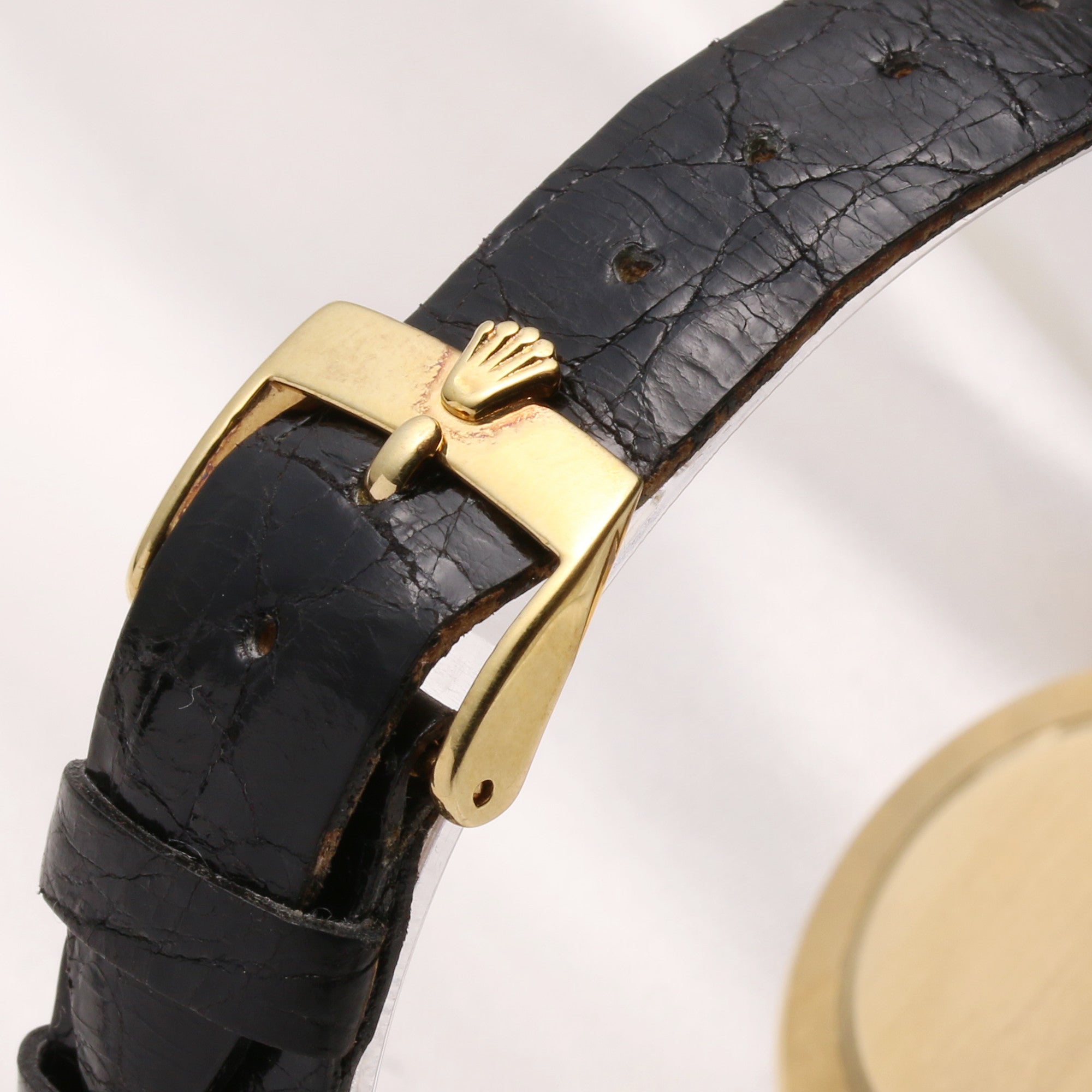 Rolex Cellini 18K Yellow Gold White Dial Second Hand Watch Collectors 6