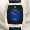Rolex Cellini 4037 18K White Gold Blue Degrading Dial Second Hand Watch Collectors 2
