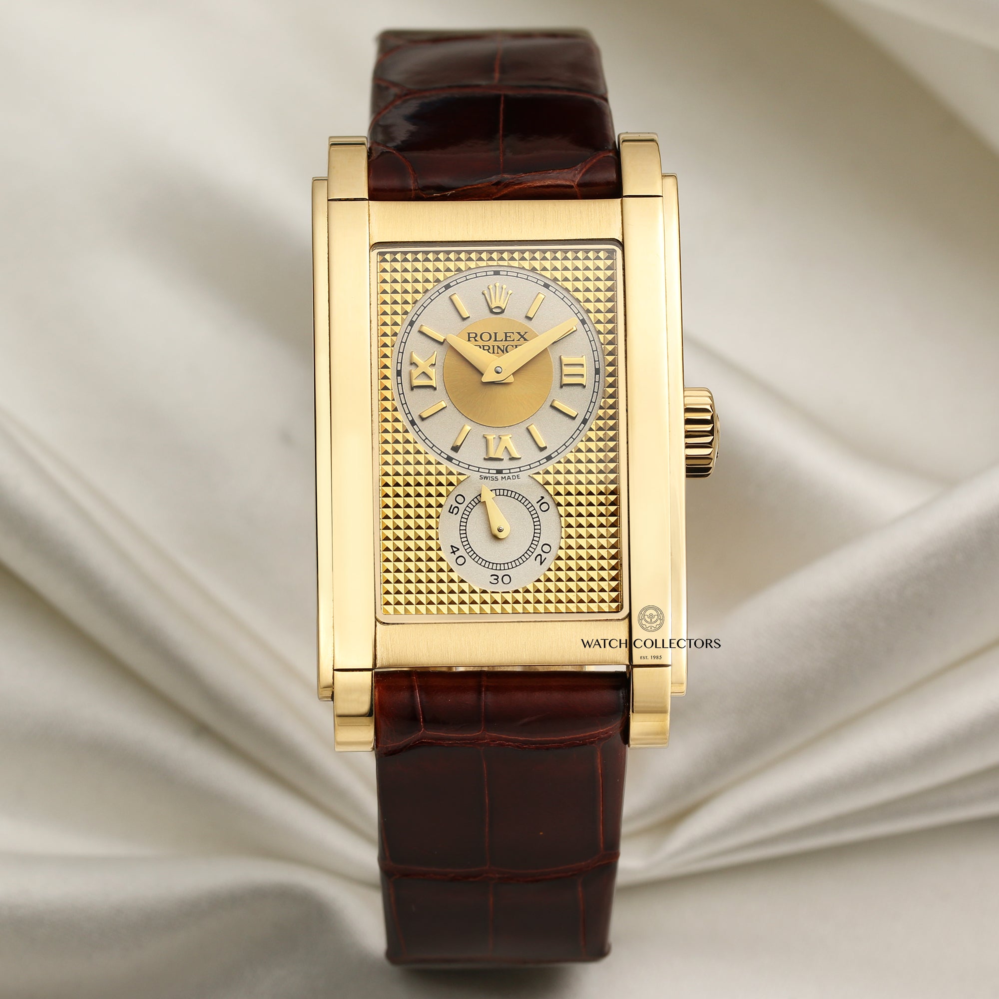 Rolex Cellini Prince 18K Yellow Gold Second Hand Watch Collectors 1