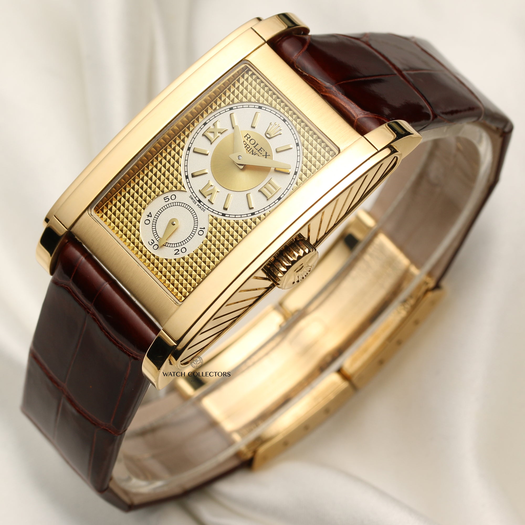 Rolex Cellini Prince 18K Yellow Gold Second Hand Watch Collectors 3